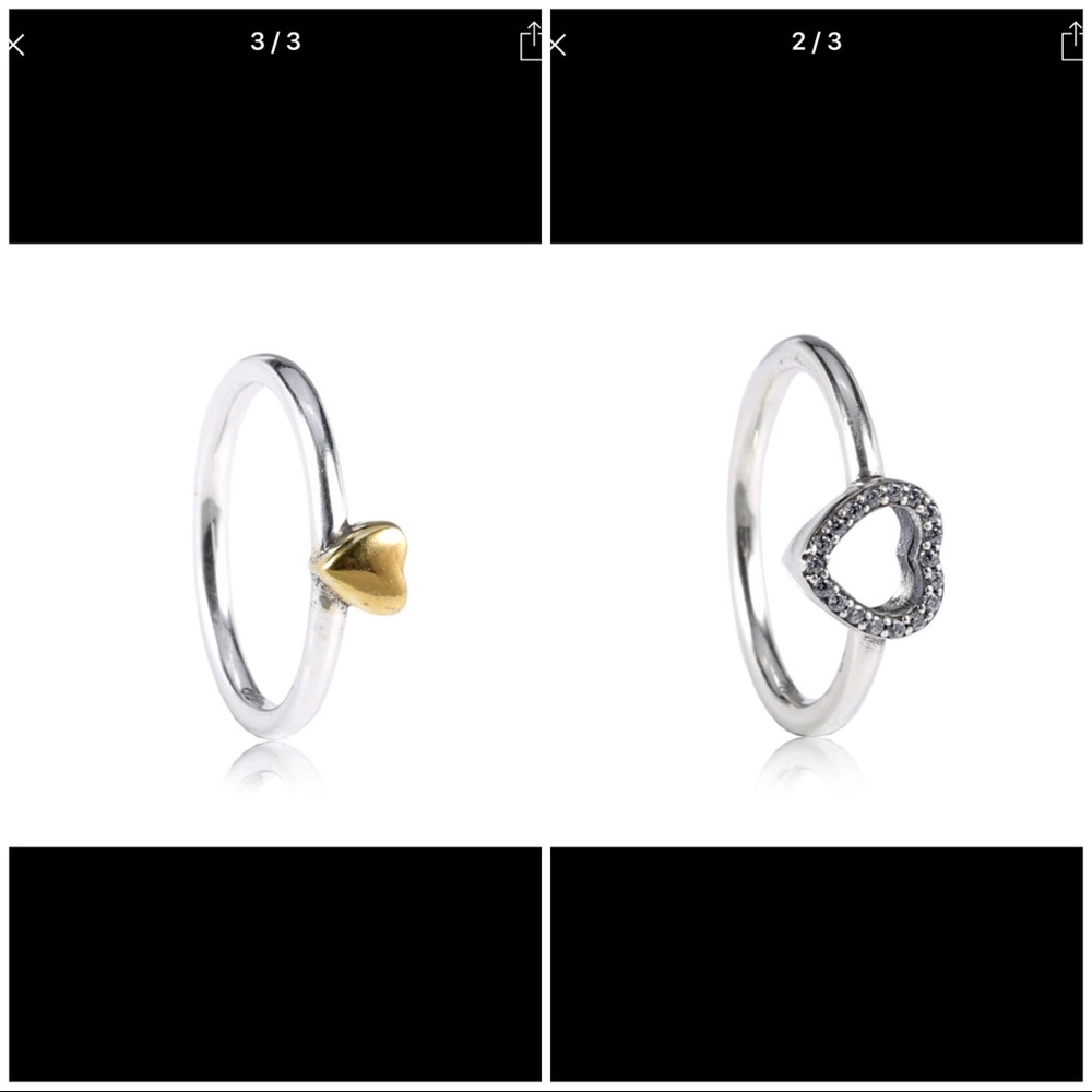 PANDORA Double Stack Love Ring